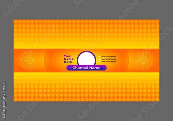 Obraz cover youtube channel template.