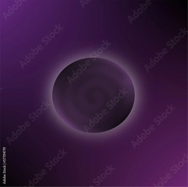 Fototapeta  Purple Swirl planet Vector design