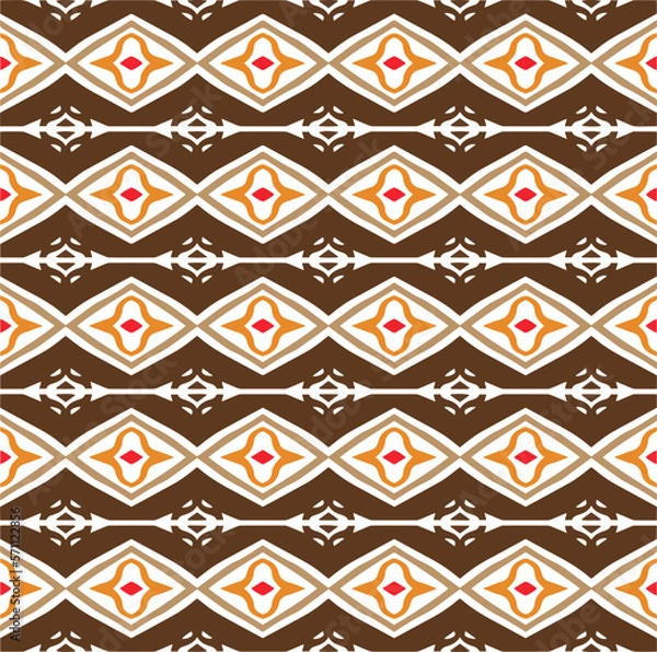 Fototapeta Abstract ethnic rug ornamental seamless pattern.Perfect for fashion, textile design, cute themed fabric, on wall paper, wrapping paper and home decor.