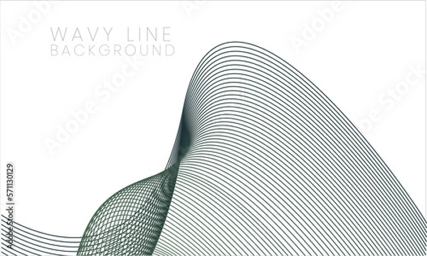 Obraz Green Wave Lines Background