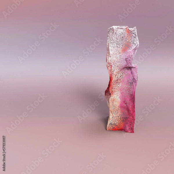 Obraz 3d particles colorful background, box shape