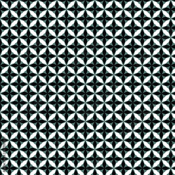 Fototapeta black and white seamless pattern