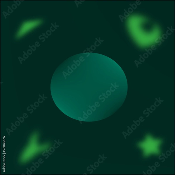 Fototapeta Planet in a radium background. Abstract art