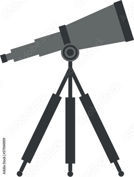 Obraz telescope system reflector. flat picture 2d vector