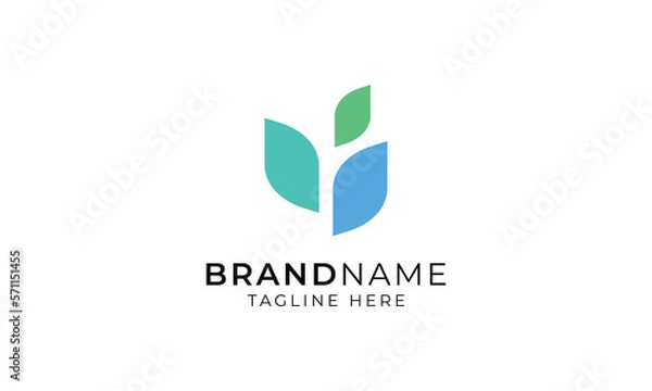 Obraz Leaf Simple Logo Concept sign icon symbol Design.