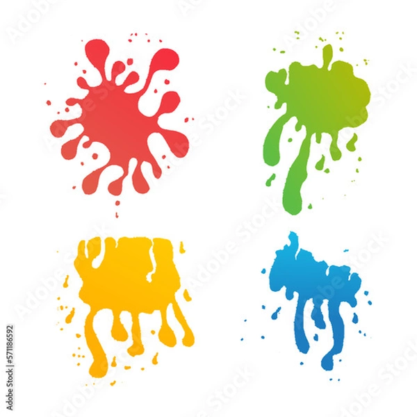 Fototapeta abstract color splash set collection
