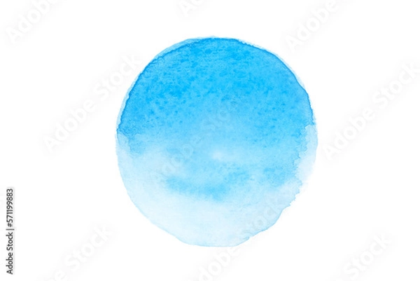 Fototapeta Blue watercolor circle, background, element