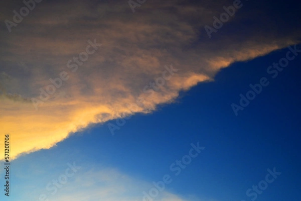 Fototapeta Blue sky and clouds. Sunset view
