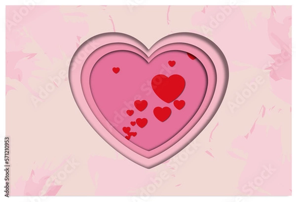 Fototapeta Pink Heart Background