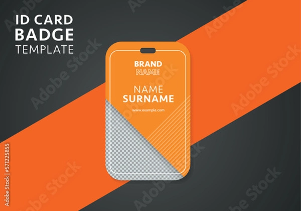 Fototapeta Badge template design of business corporate identity. Colorful abstract background design. Suitable for any design.