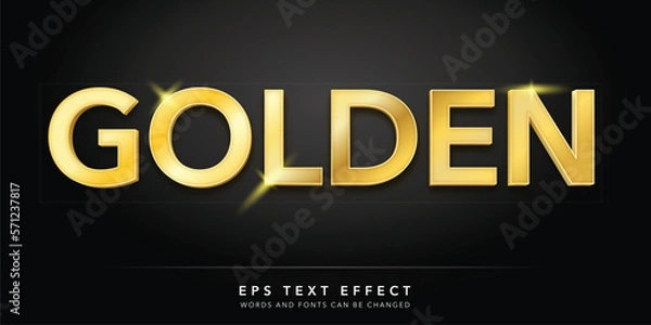 Obraz golden 3d editable text effect