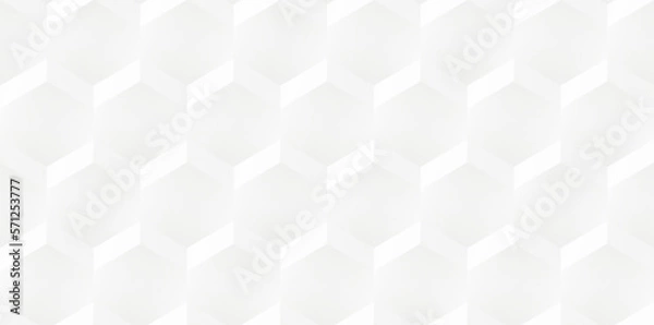 Fototapeta White honeycomb pattern in realistic style for print and decoration. Vector illustration.
