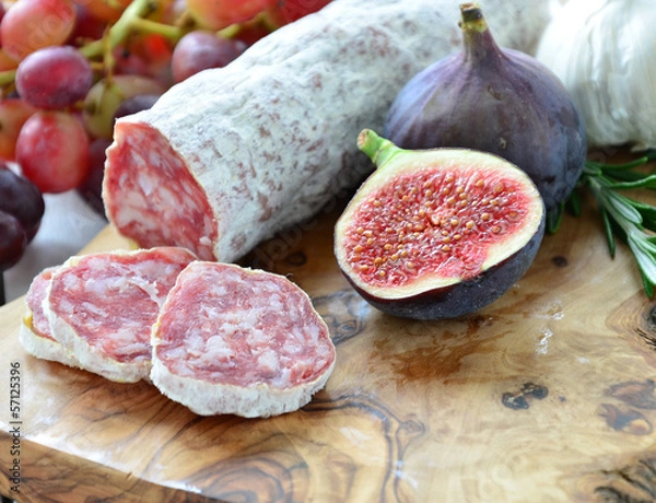 Obraz Salami and Figs