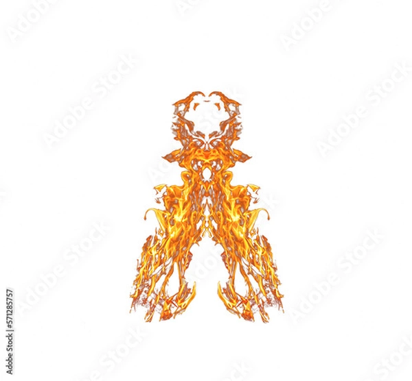 Obraz Symmetrical isolated Flame 2