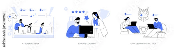 Fototapeta E-games tournament abstract concept vector illustrations.