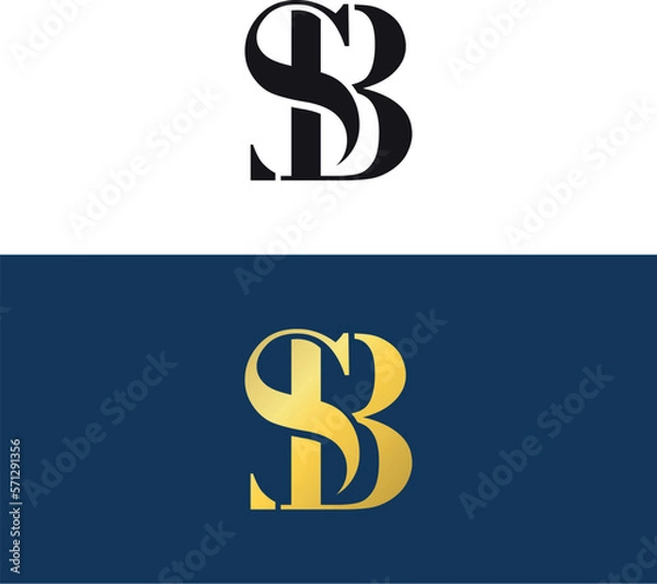 Obraz SB, BS, Letter Logo Alphabet Creative Initial