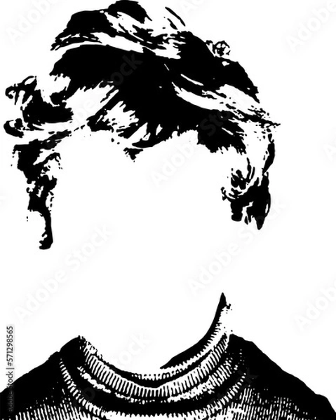 Obraz empty male profile sign on a white background. vector art