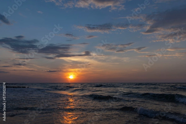 Obraz Zachód słońca na plaży