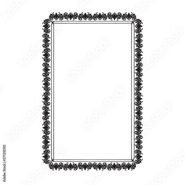 Fototapeta frames in vintage style with elements of ornament, art, pattern, background, texture, Vector illustration eps 10, Art.