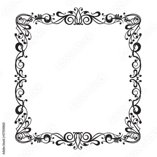 Obraz frames in vintage style with elements of ornament, art, pattern, background, texture, Vector illustration eps 10, Art.