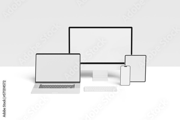 Fototapeta Blank Multi Responsive Devices Mockup