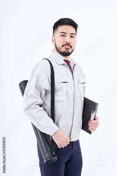 Fototapeta 作業着姿の男性