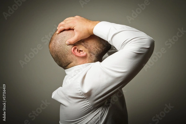 Obraz Grief. Man in thoughts.