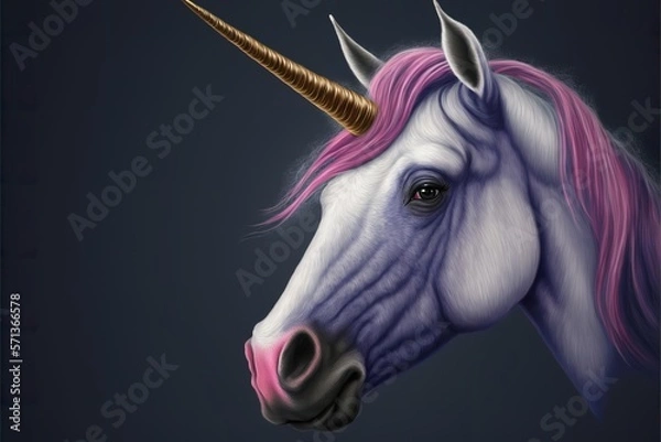 Fototapeta Unicorn created with Generative AI 