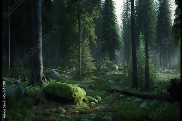 Obraz Forest created with Generative AI 