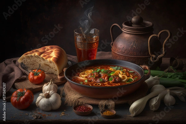 Obraz Delicious goulash, generative ai