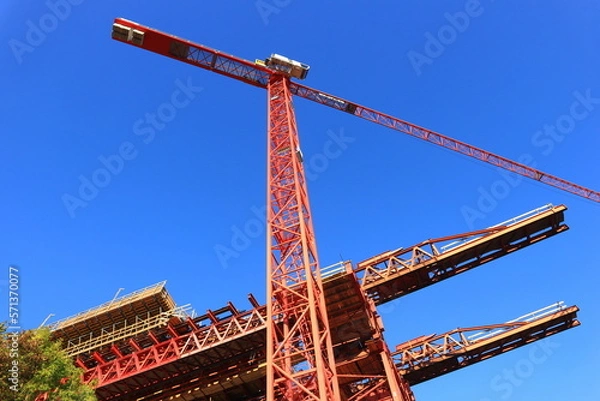 Fototapeta Autobahnbau bei Niederklein