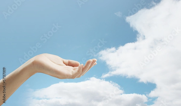 Obraz hand in sky
