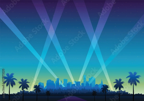 Obraz Hollywood panoramic cityscape background