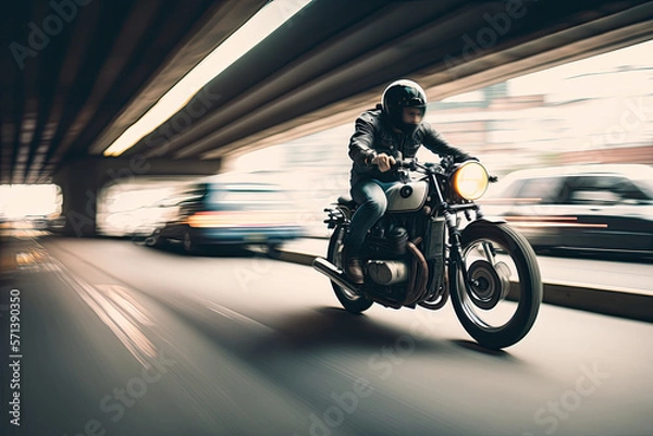 Obraz Illustration of a cruiser motorcycle - Created with generative ai