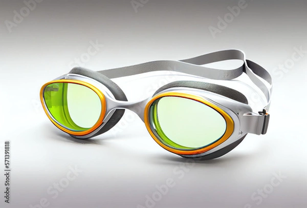 Obraz swimming goggles isolated on white, generative ai