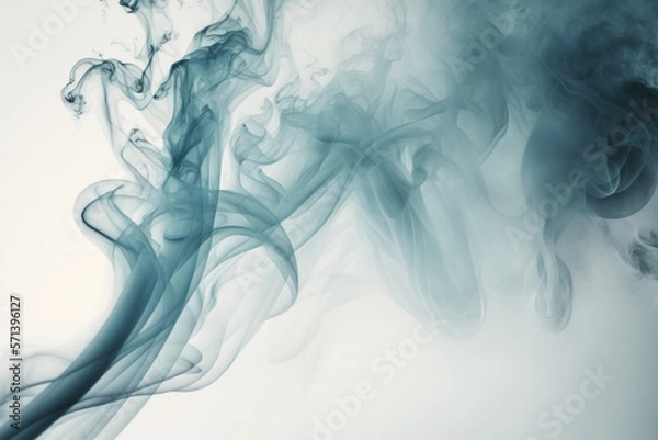 Obraz blue smoke on white