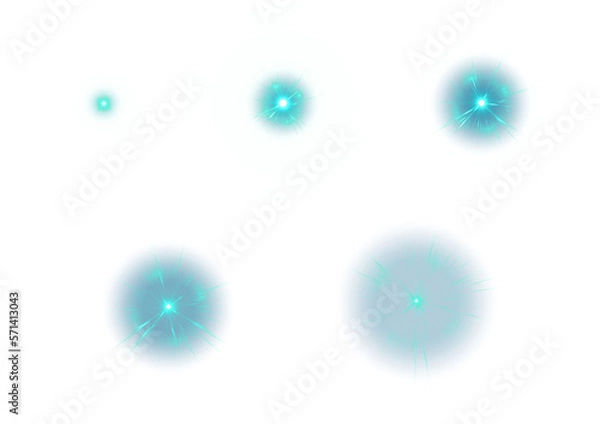 Obraz 青い光の透過素材５種　Star light and shine glow