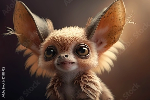 Obraz close up of a cute alien animal