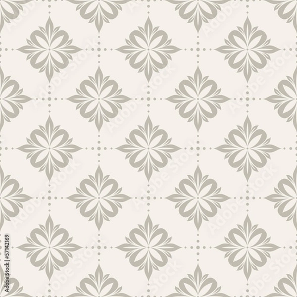 Fototapeta Seamless pattern with floral elements.