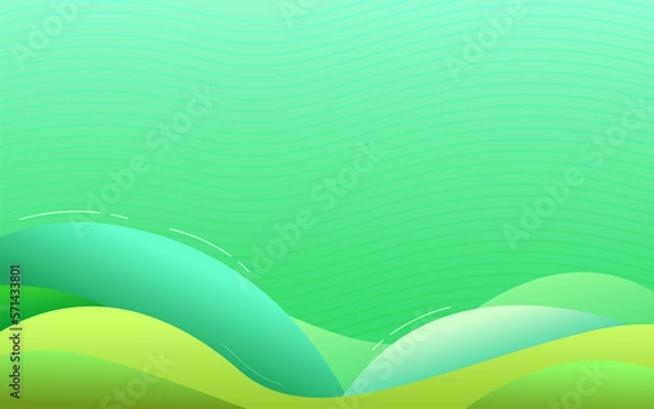 Fototapeta Fresh fluid greenish background for banner template