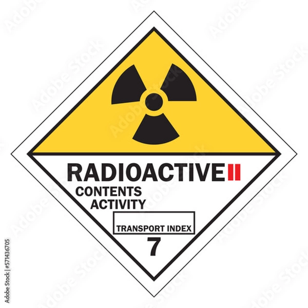 Obraz Class 7 Radioactive material vector illustration
