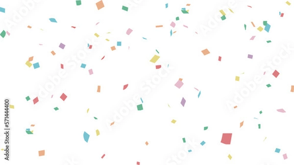 Obraz パステルカラーの紙吹雪が舞うベクターイラスト
