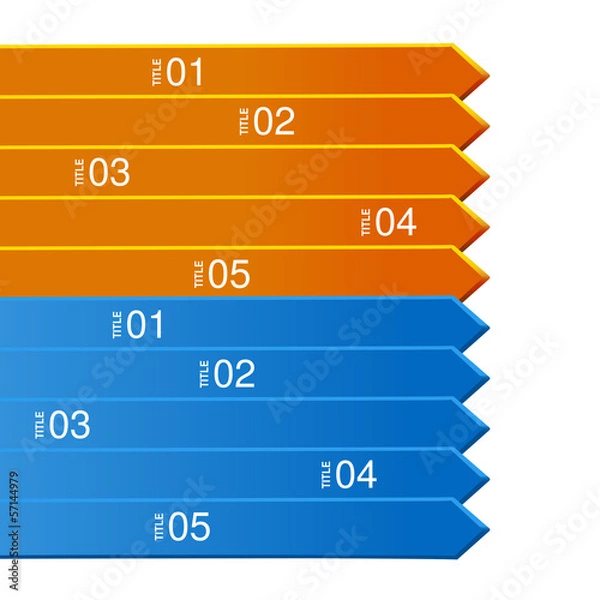 Fototapeta Vector web arrow navigation - webpage, left menu