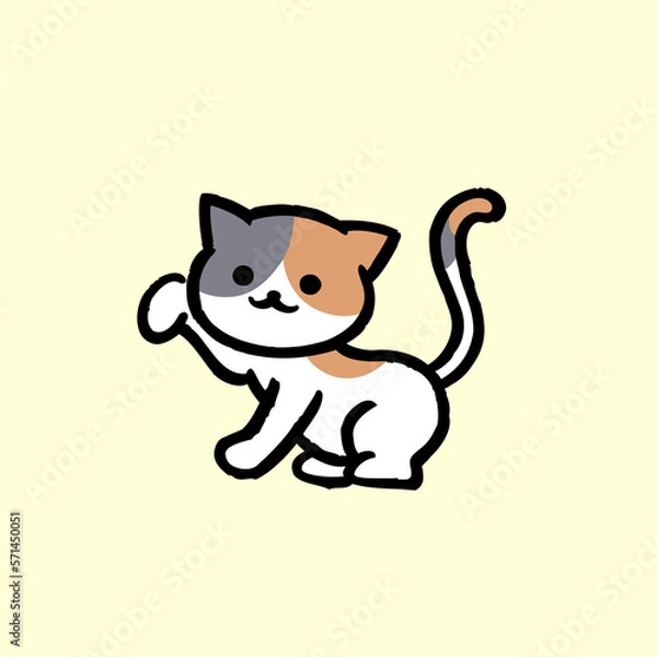 Obraz Kitty doodle illustration - Vector