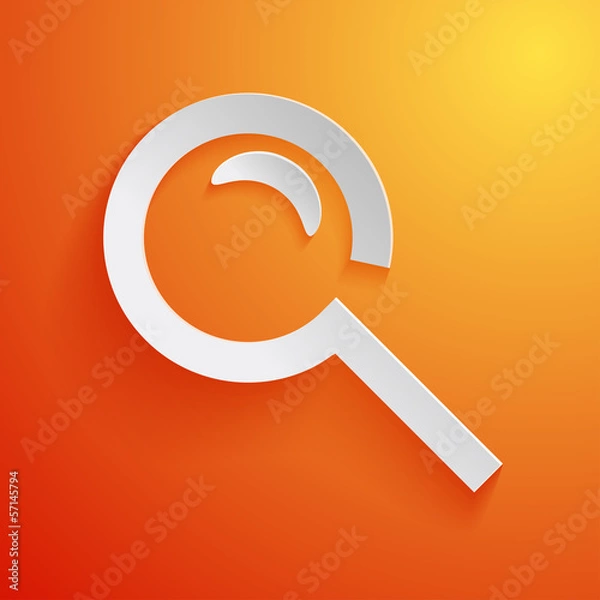 Obraz Magnifying glass background. Vector illustration