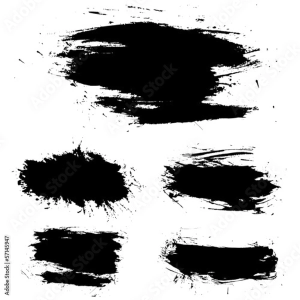 Obraz Grunge banner set. Vector illustration