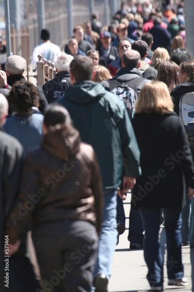 Obraz spacerujący tłum