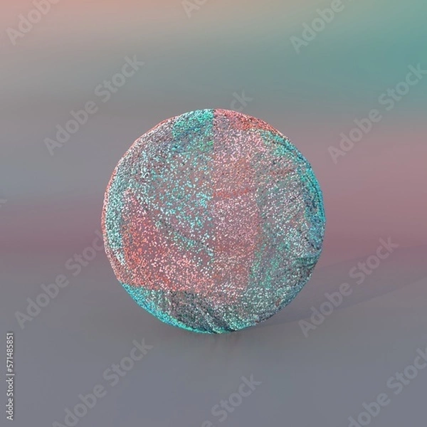 Obraz colored background with particles, on the background of the ball