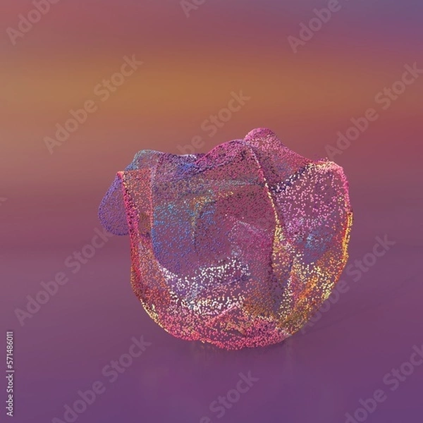 Obraz colored background with particles, on the background of the ball