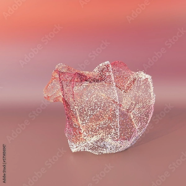 Obraz colored background with particles, on the background of the ball